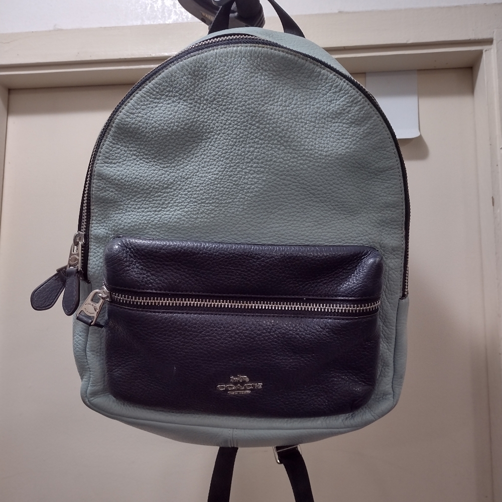 Coach Leather Backpack - image 1
